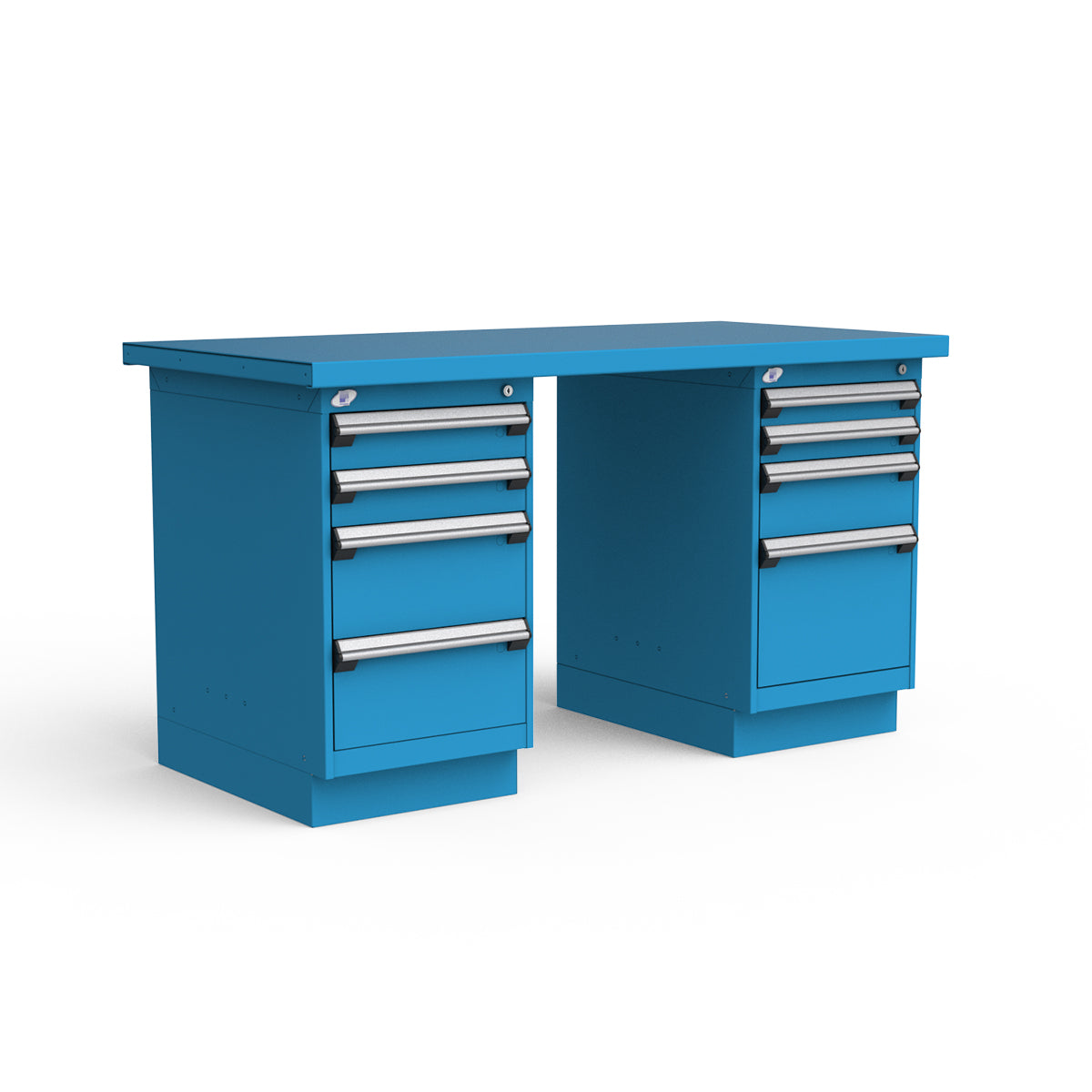 Stationary Workbench - 60"W x 30"D x 34"H - Painted Steel Top