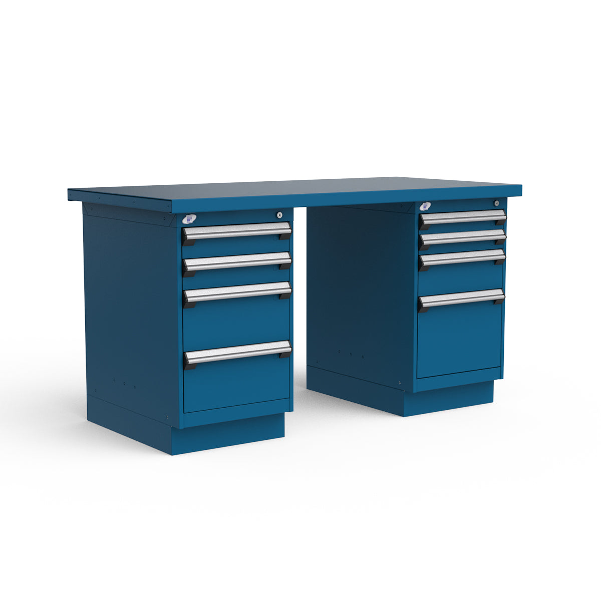 Stationary Workbench - 60"W x 30"D x 34"H - Painted Steel Top