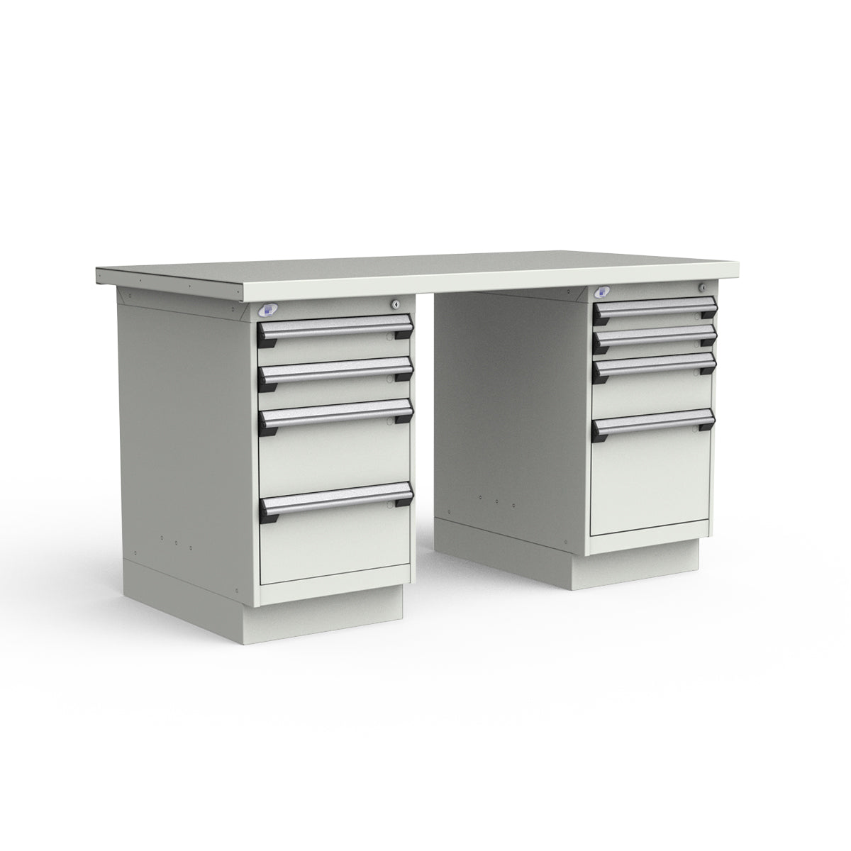 Stationary Workbench - 60"W x 30"D x 34"H - Painted Steel Top