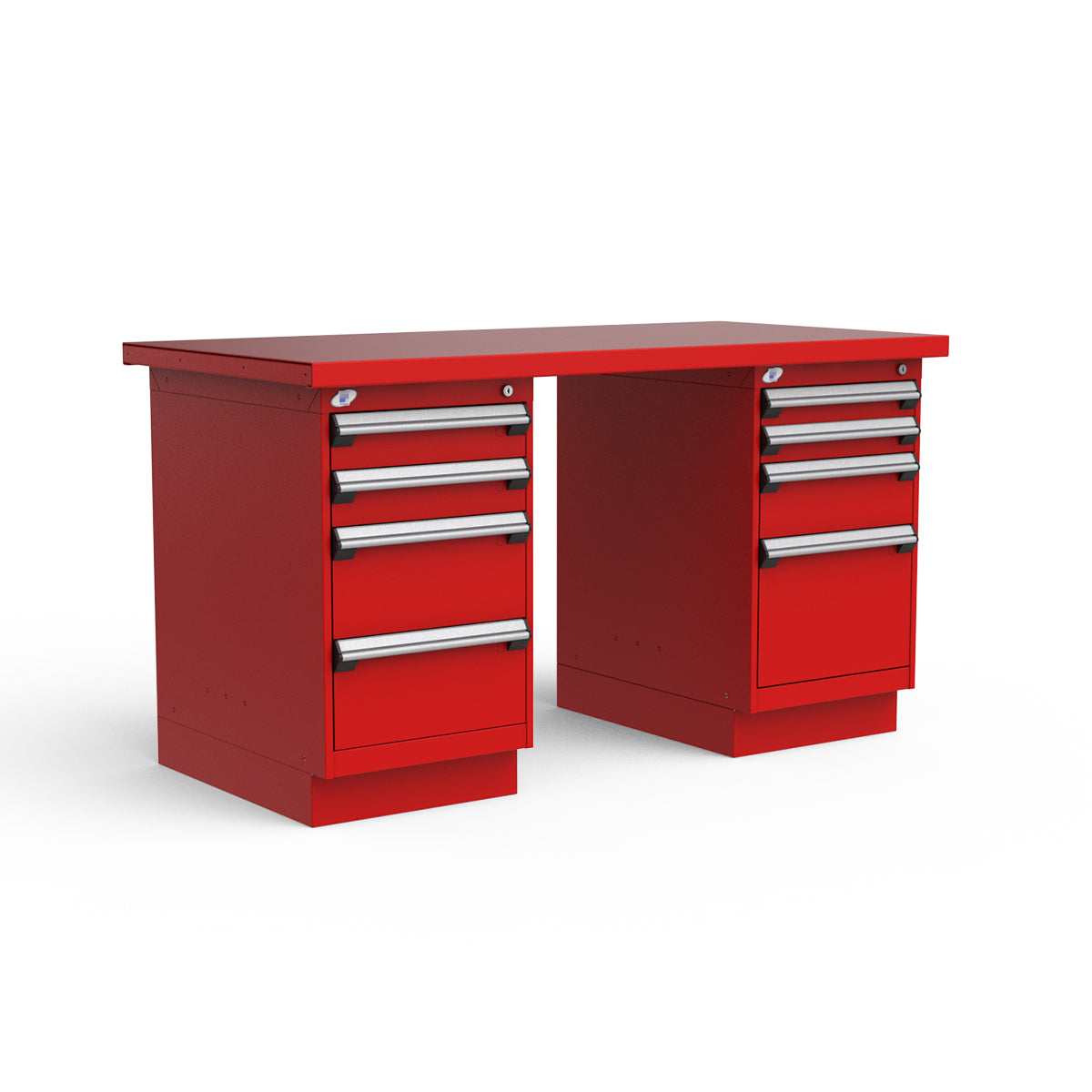 Stationary Workbench - 60"W x 30"D x 34"H - Painted Steel Top