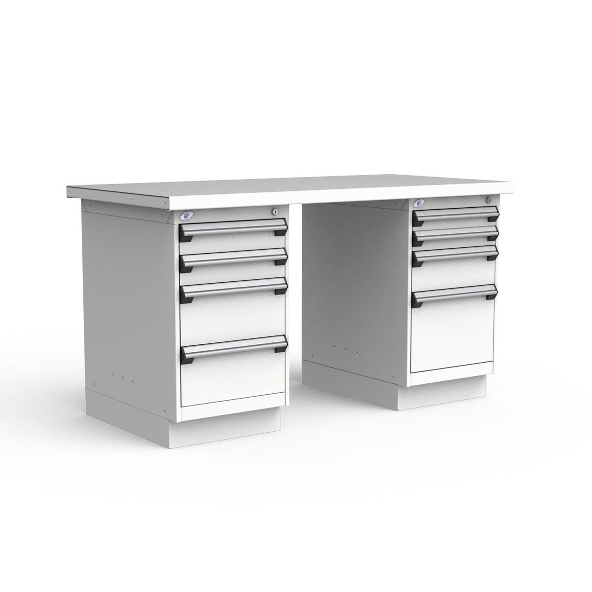 Stationary Workbench - 60"W x 30"D x 34"H - Painted Steel Top