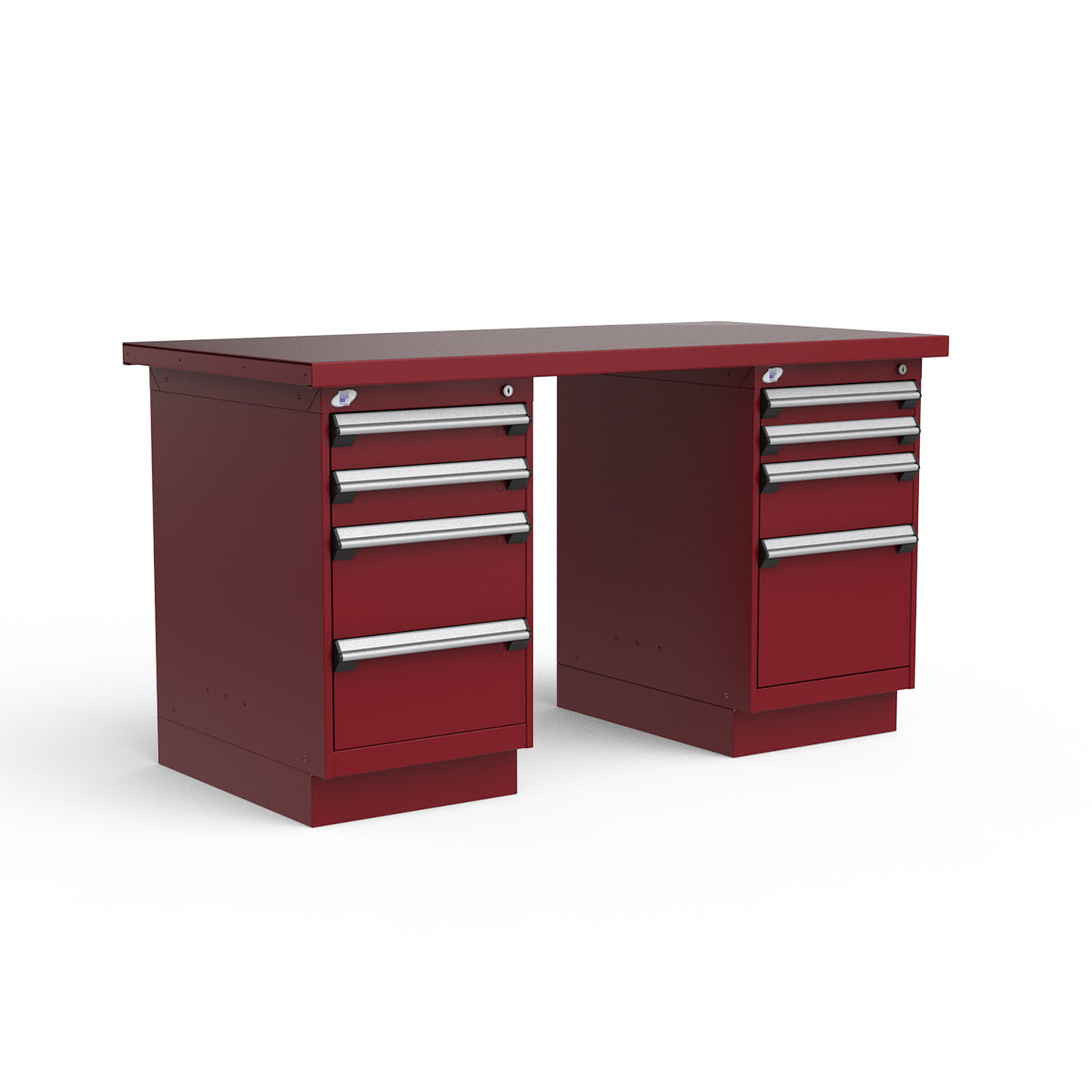 Stationary Workbench - 60"W x 30"D x 34"H - Painted Steel Top