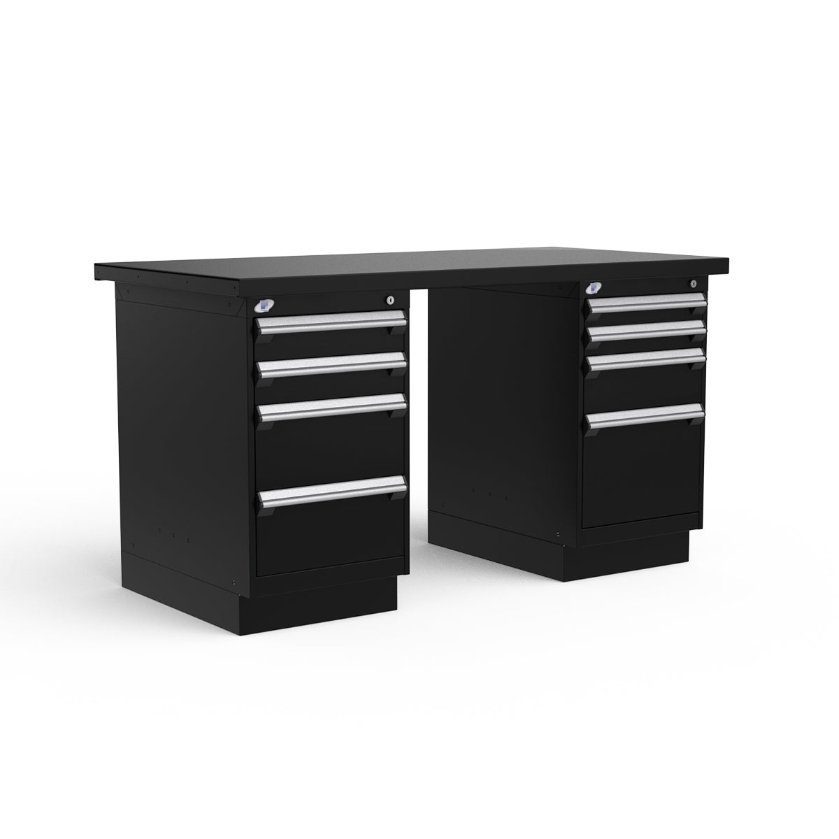 Stationary Workbench - 60"W x 30"D x 34"H - Painted Steel Top