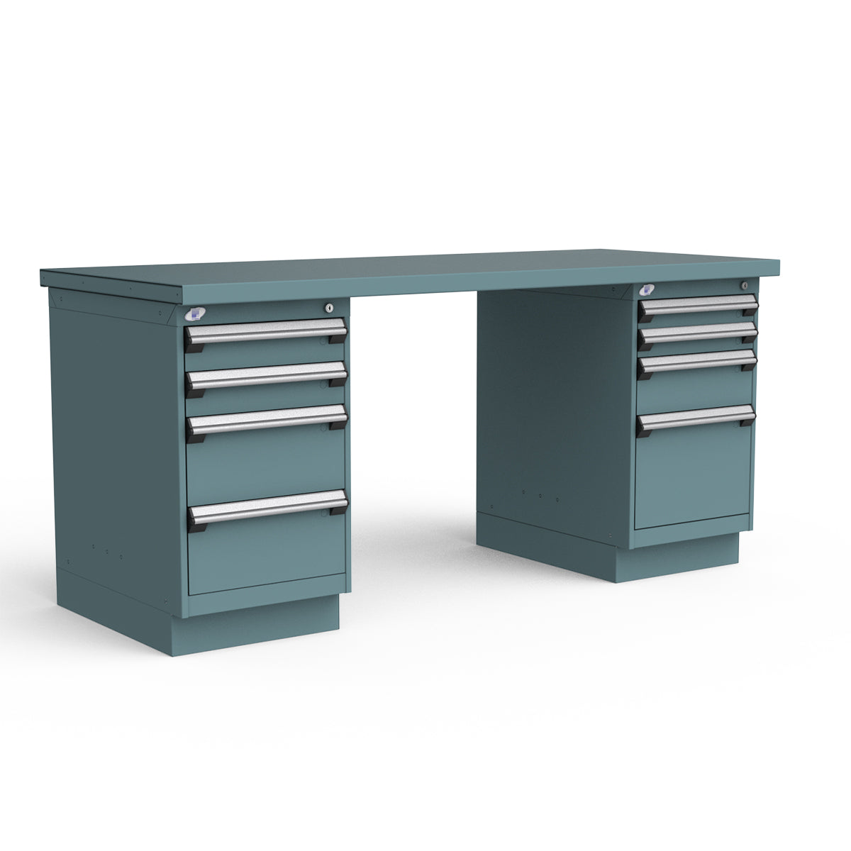 Stationary Workbench - 72"W x 30"D x 34"H - Painted Steel Top