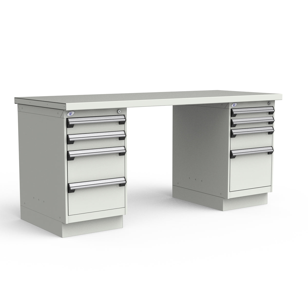 Stationary Workbench - 72"W x 30"D x 34"H - Painted Steel Top