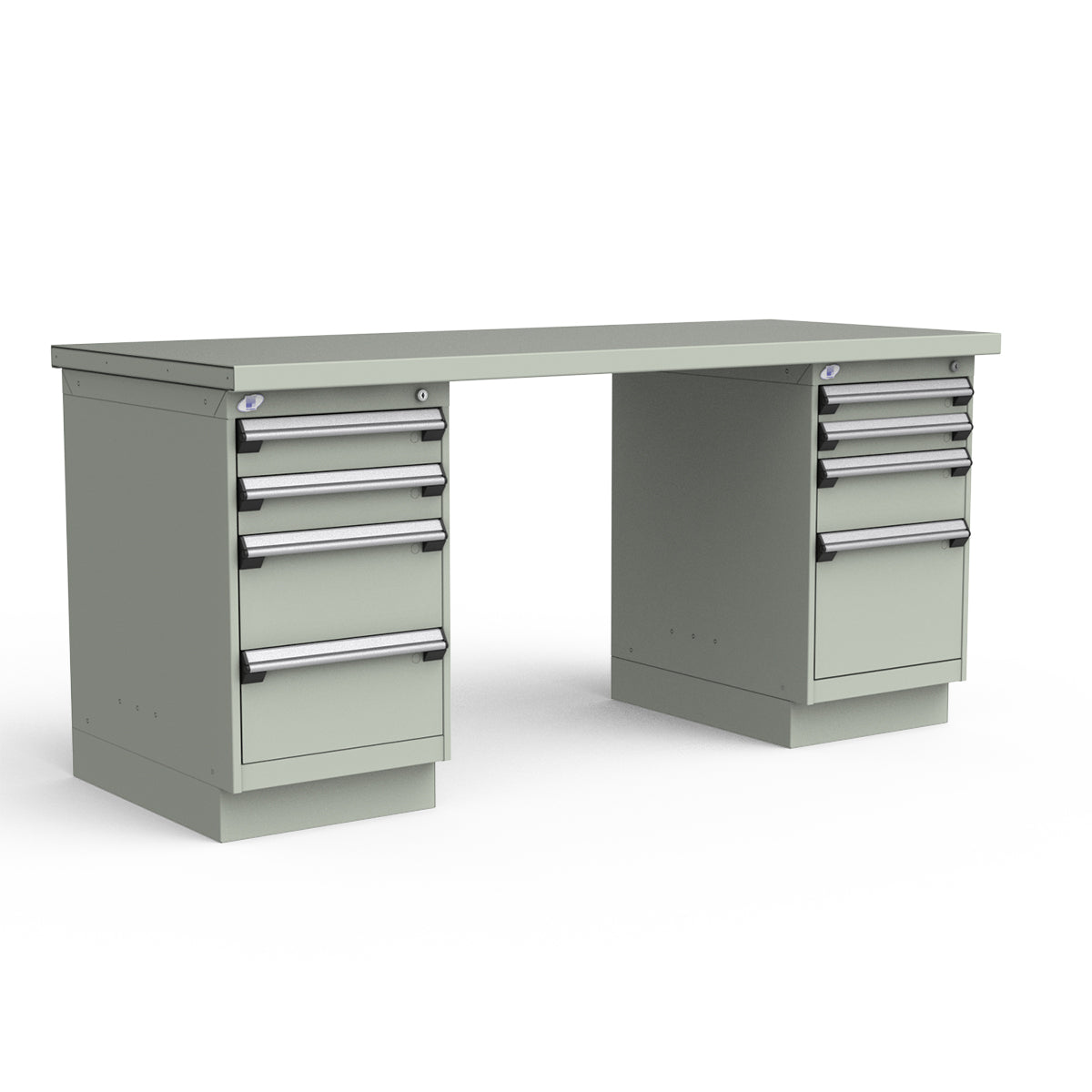 Stationary Workbench - 72"W x 30"D x 34"H - Painted Steel Top