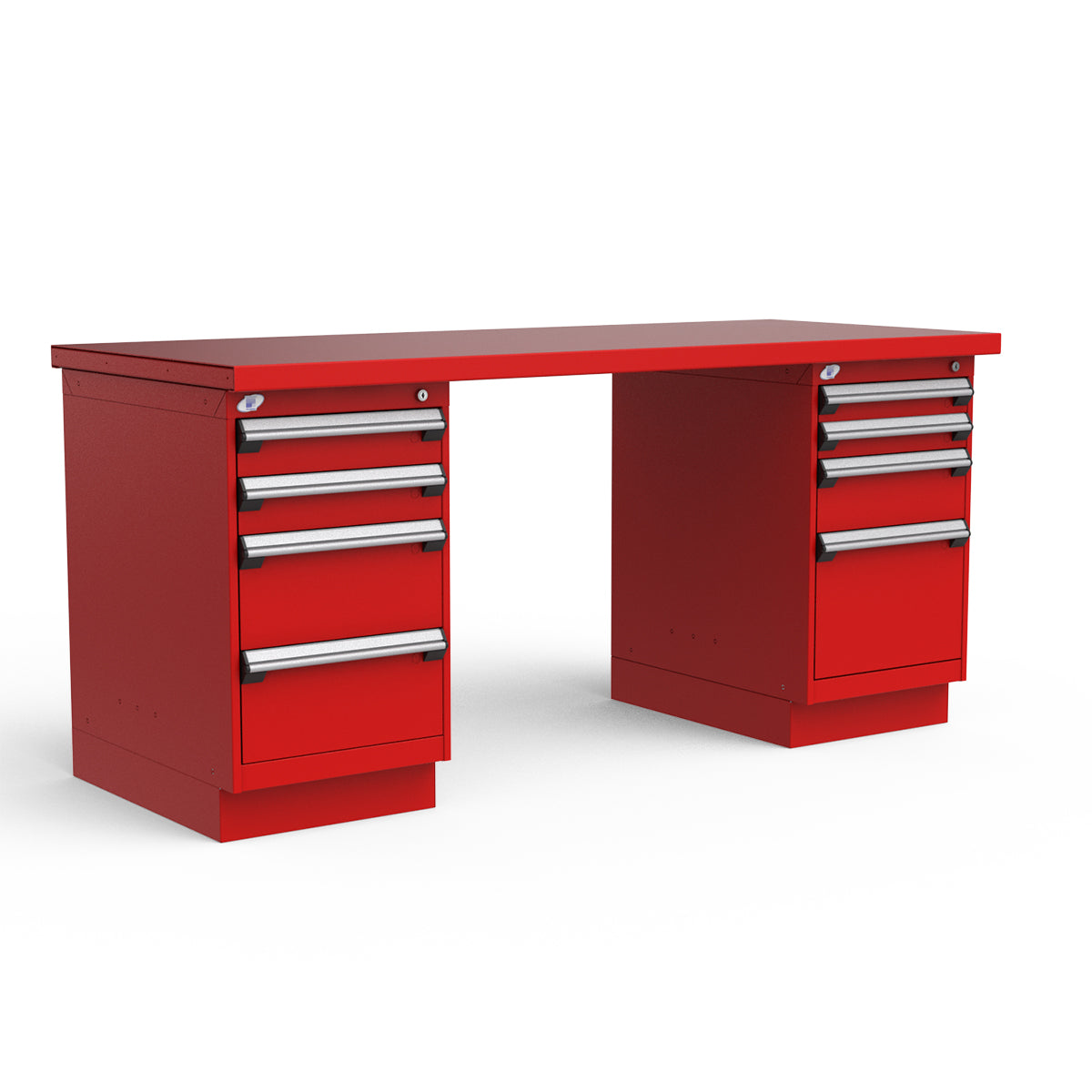 Stationary Workbench - 72"W x 30"D x 34"H - Painted Steel Top