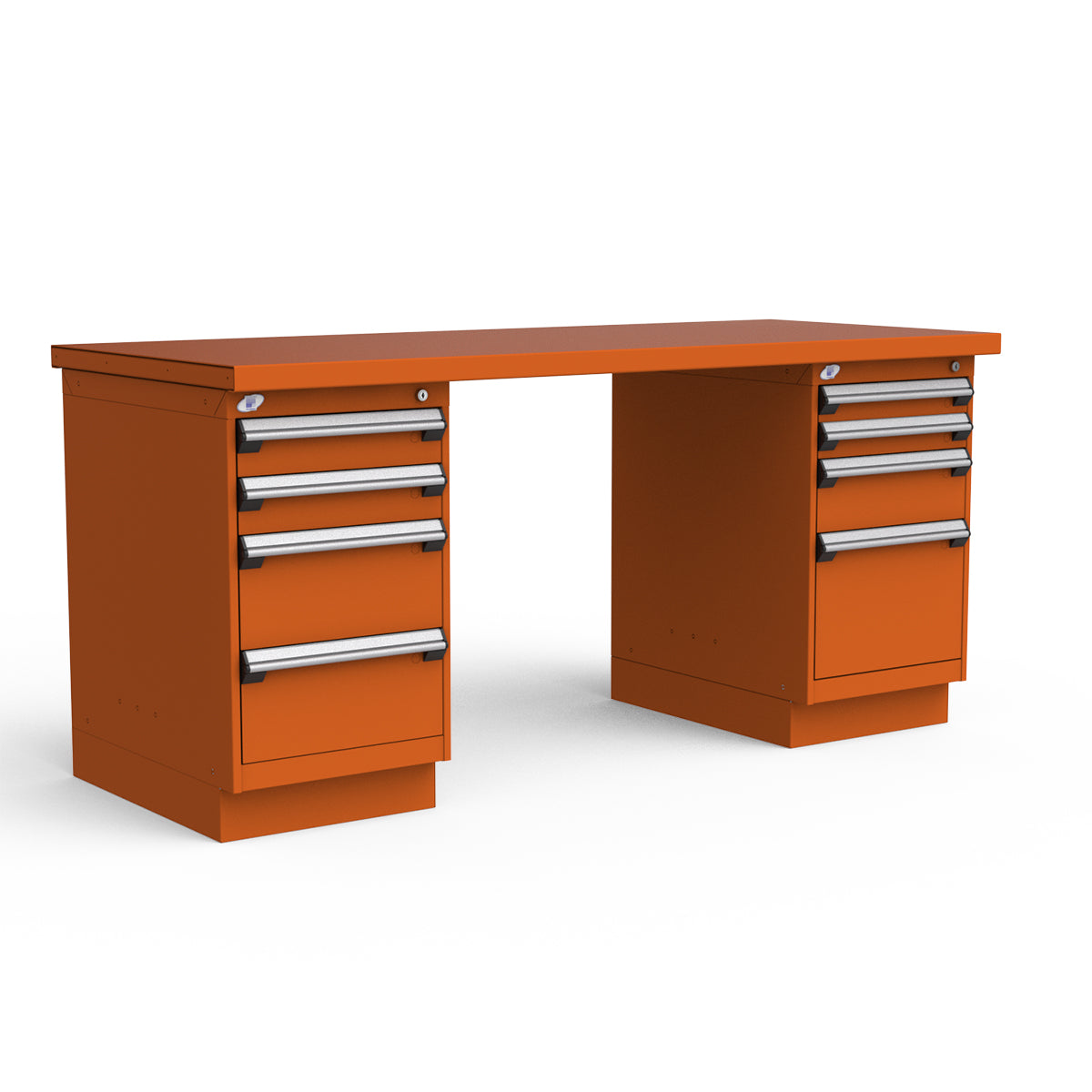Stationary Workbench - 72"W x 30"D x 34"H - Painted Steel Top
