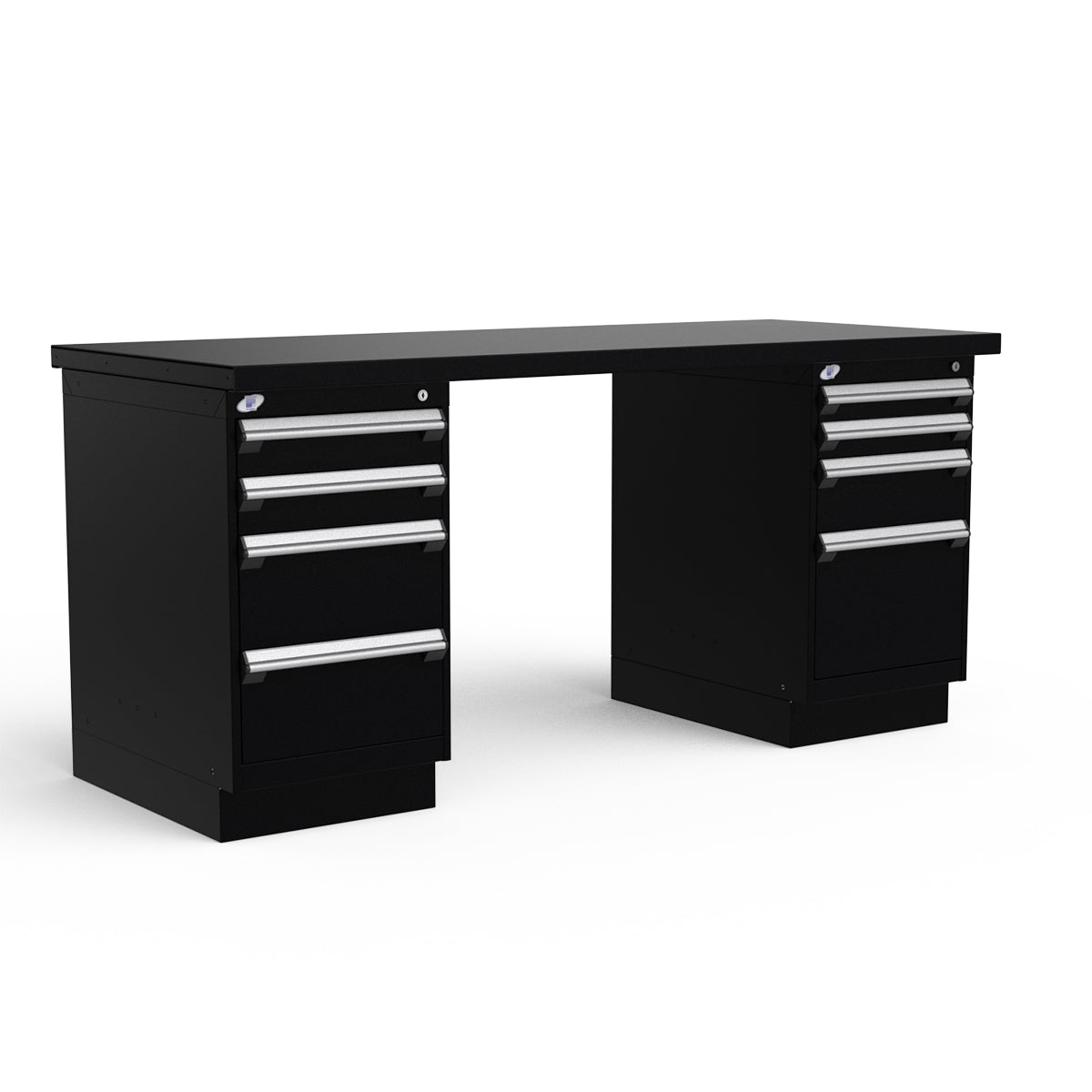 Stationary Workbench - 72"W x 30"D x 34"H - Painted Steel Top