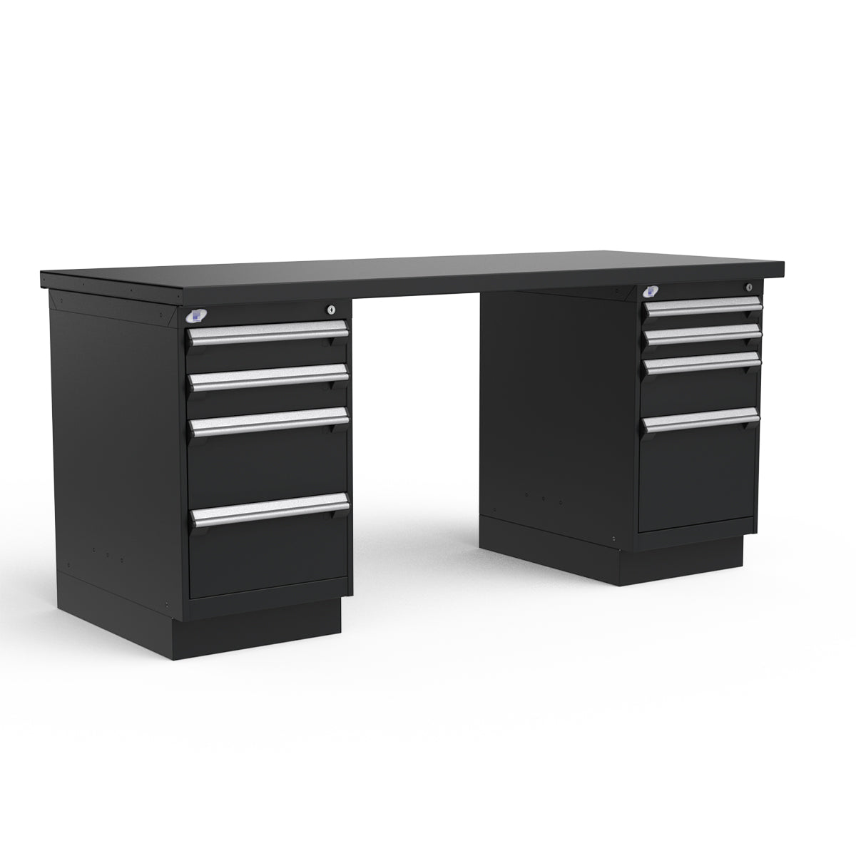 Stationary Workbench - 72"W x 30"D x 34"H - Painted Steel Top