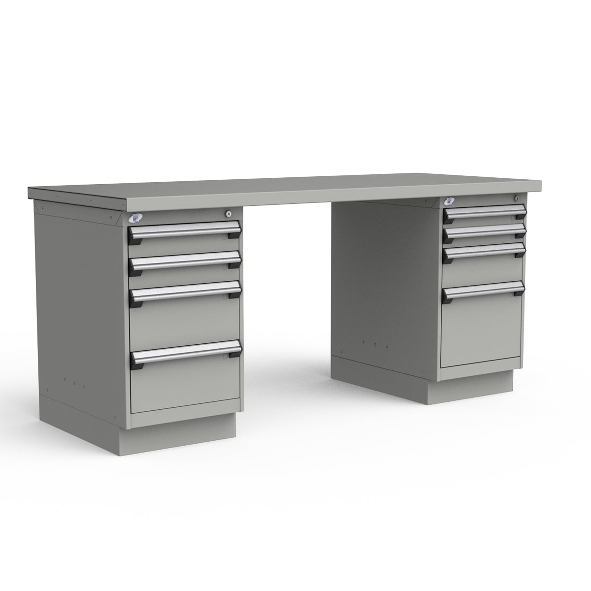 Stationary Workbench - 72"W x 30"D x 34"H - Painted Steel Top