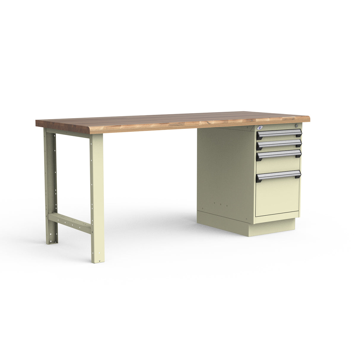 Stationary Workbench - 72"W x 30"D x 34"H - Laminated Wood Top