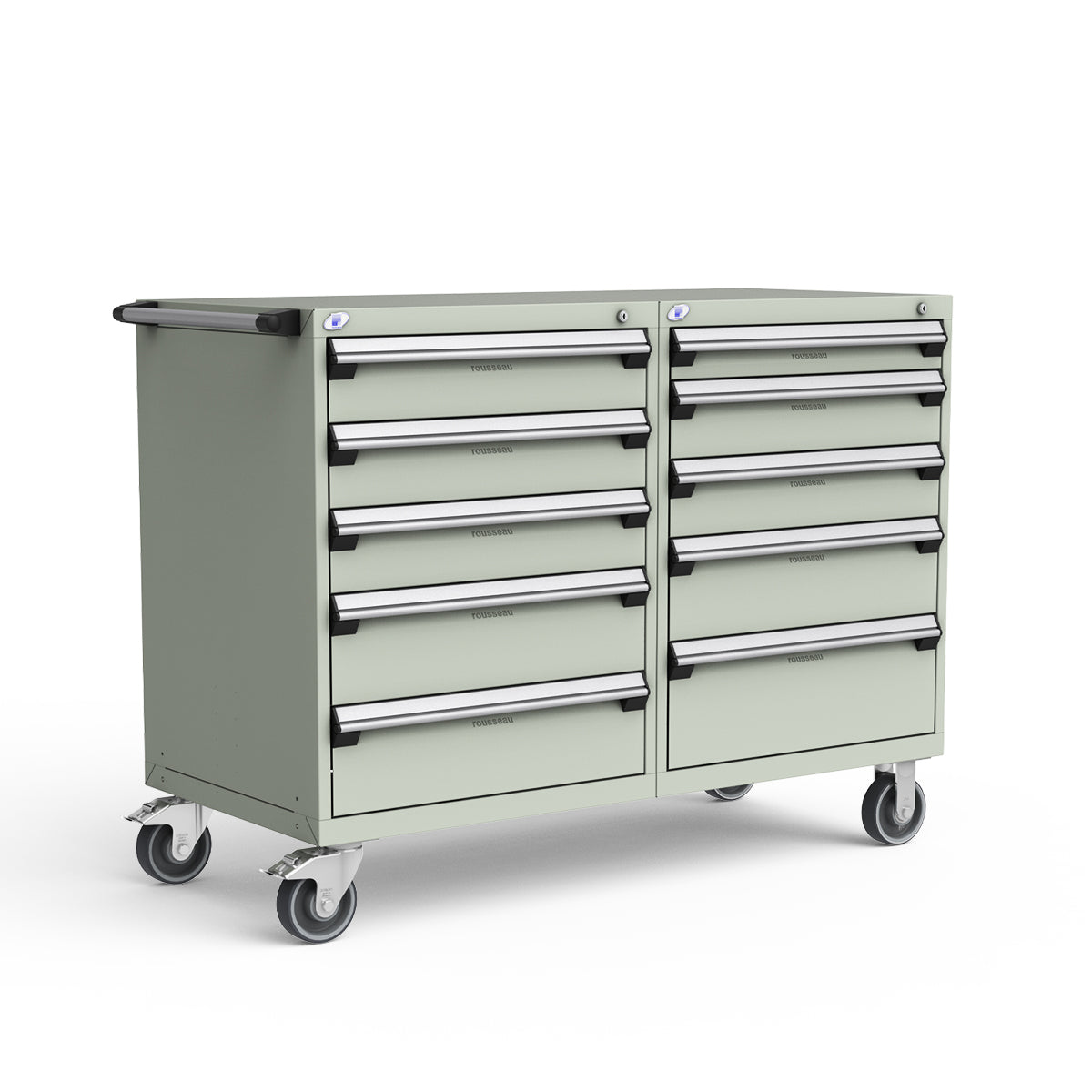 Mobile Modular Drawer Cabinets – 60"W x 27"D x 45"H – 10 drawers