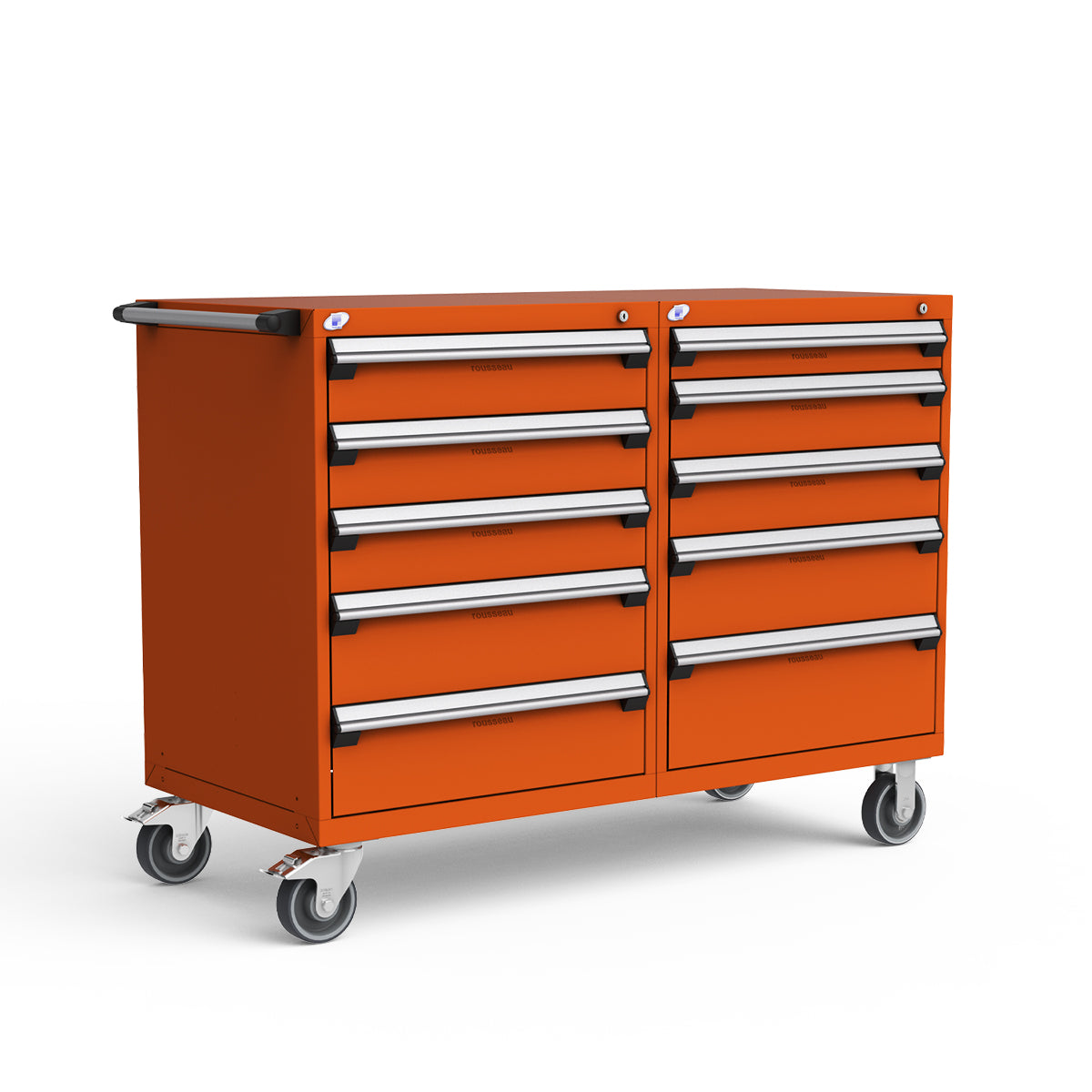 Mobile Modular Drawer Cabinets – 60"W x 27"D x 45"H – 10 drawers