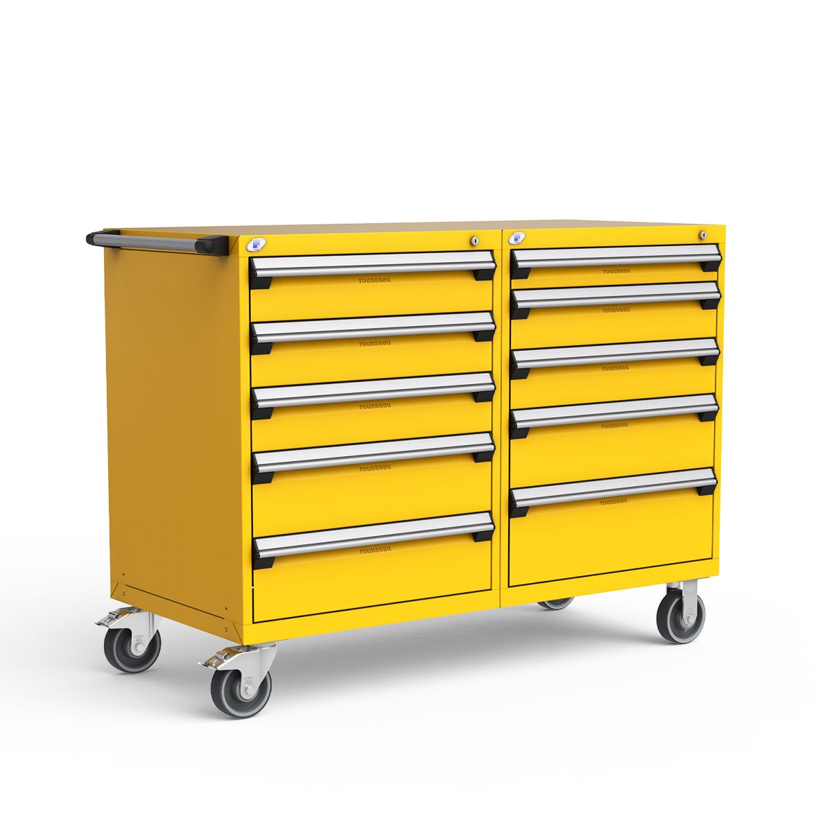 Mobile Modular Drawer Cabinets – 60"W x 27"D x 45"H – 10 drawers