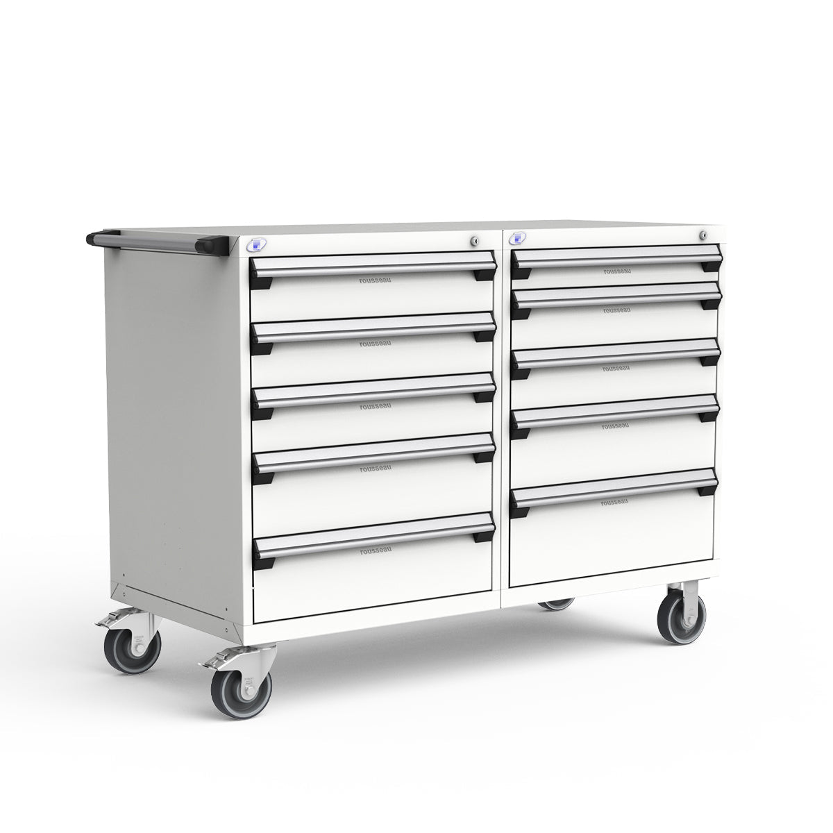 Mobile Modular Drawer Cabinets – 60"W x 27"D x 45"H – 10 drawers