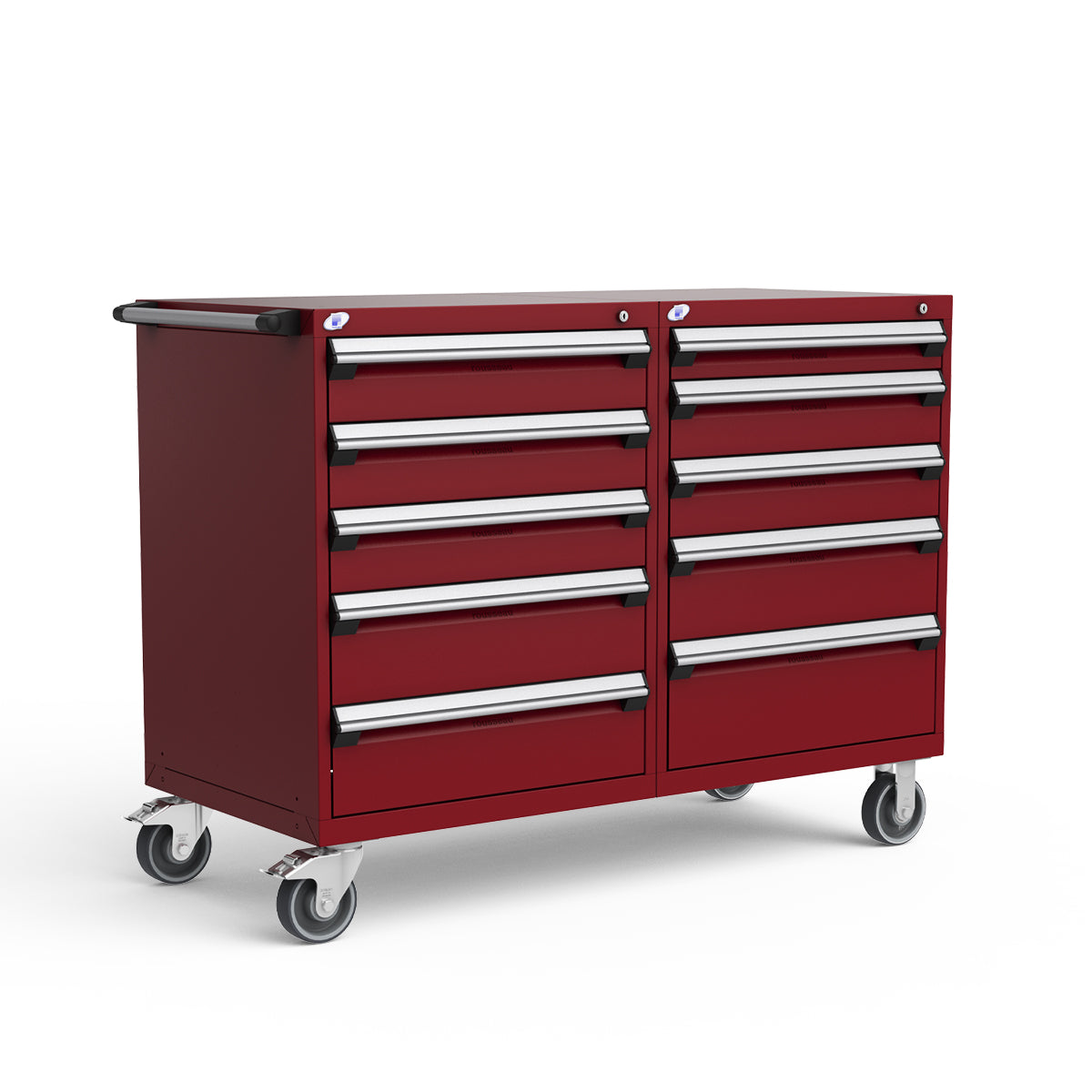 Mobile Modular Drawer Cabinets – 60"W x 27"D x 45"H – 10 drawers