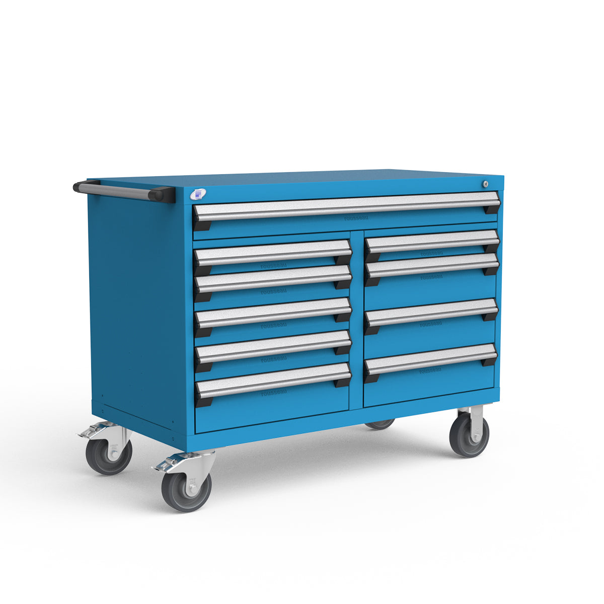 Mobile Modular Drawer Cabinets – 48"W x 24"D x 37"H – 10 drawers