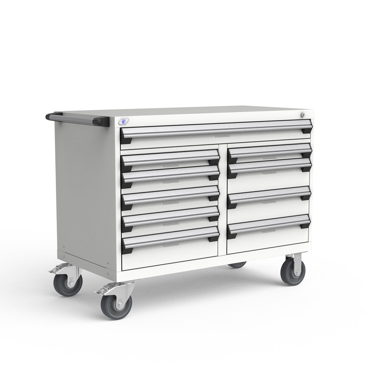 Mobile Modular Drawer Cabinets – 48"W x 24"D x 37"H – 10 drawers