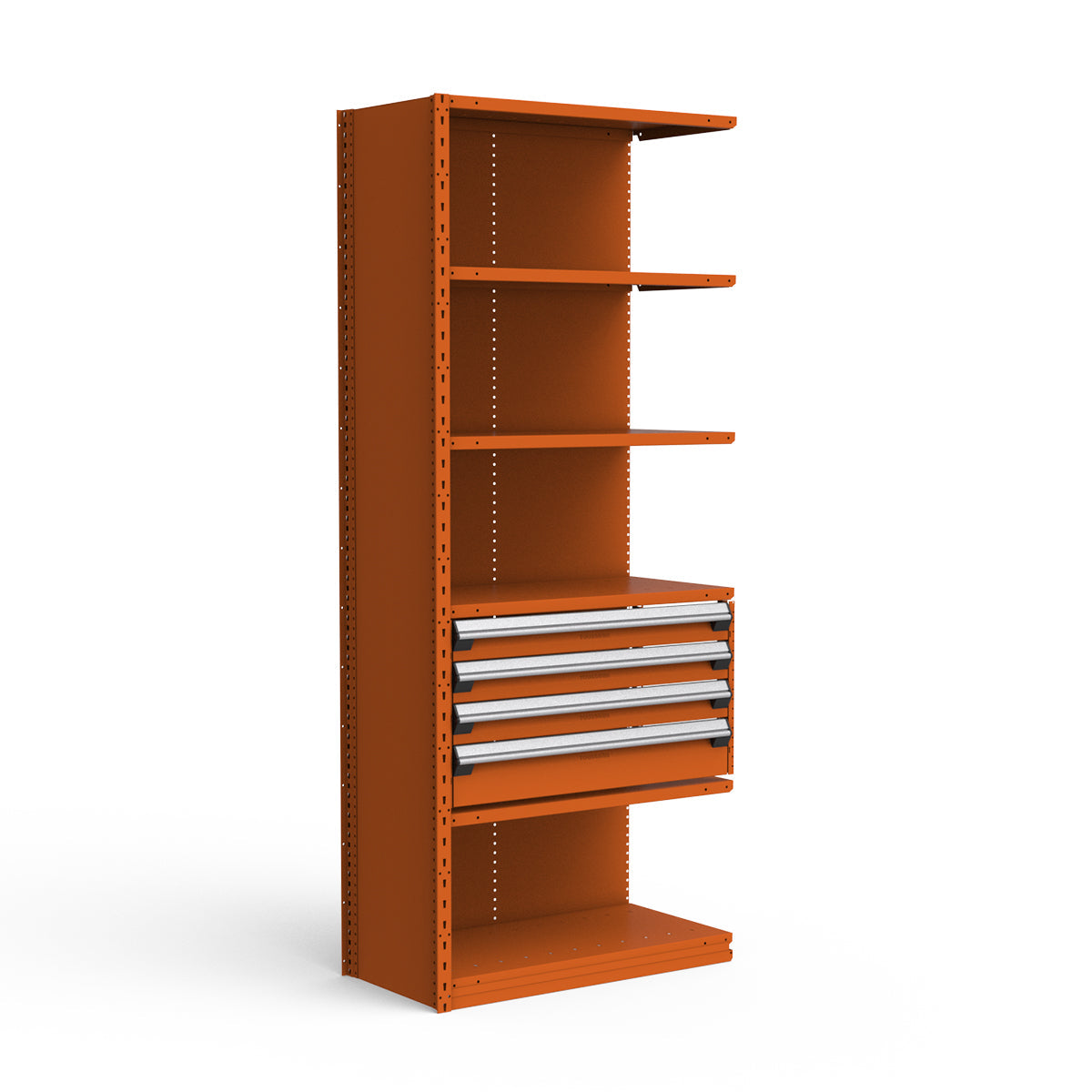 Shelving with Drawers - 18"H Drawer Bank - 4 drawers (Add-On)