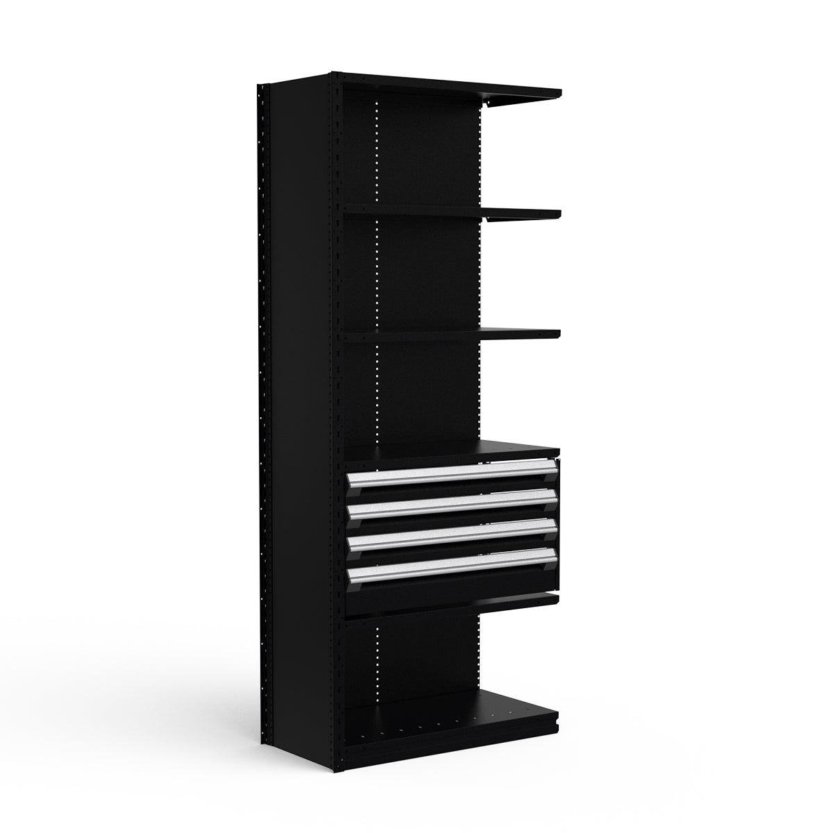 Shelving with Drawers - 18"H Drawer Bank - 4 drawers (Add-On)