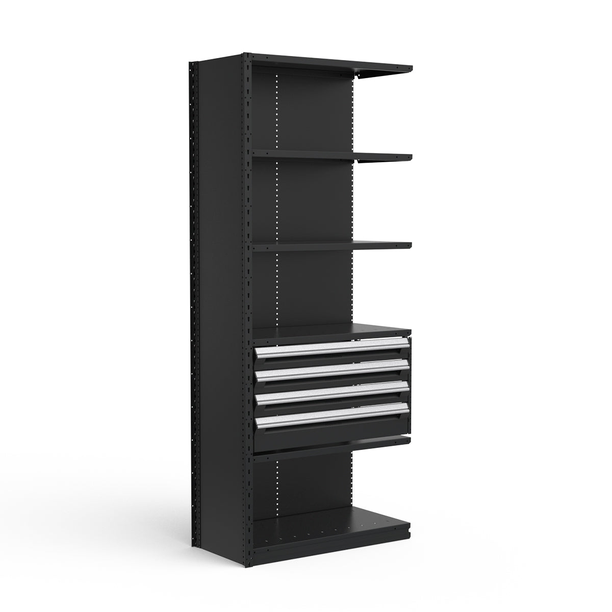 Shelving with Drawers - 18"H Drawer Bank - 4 drawers (Add-On)
