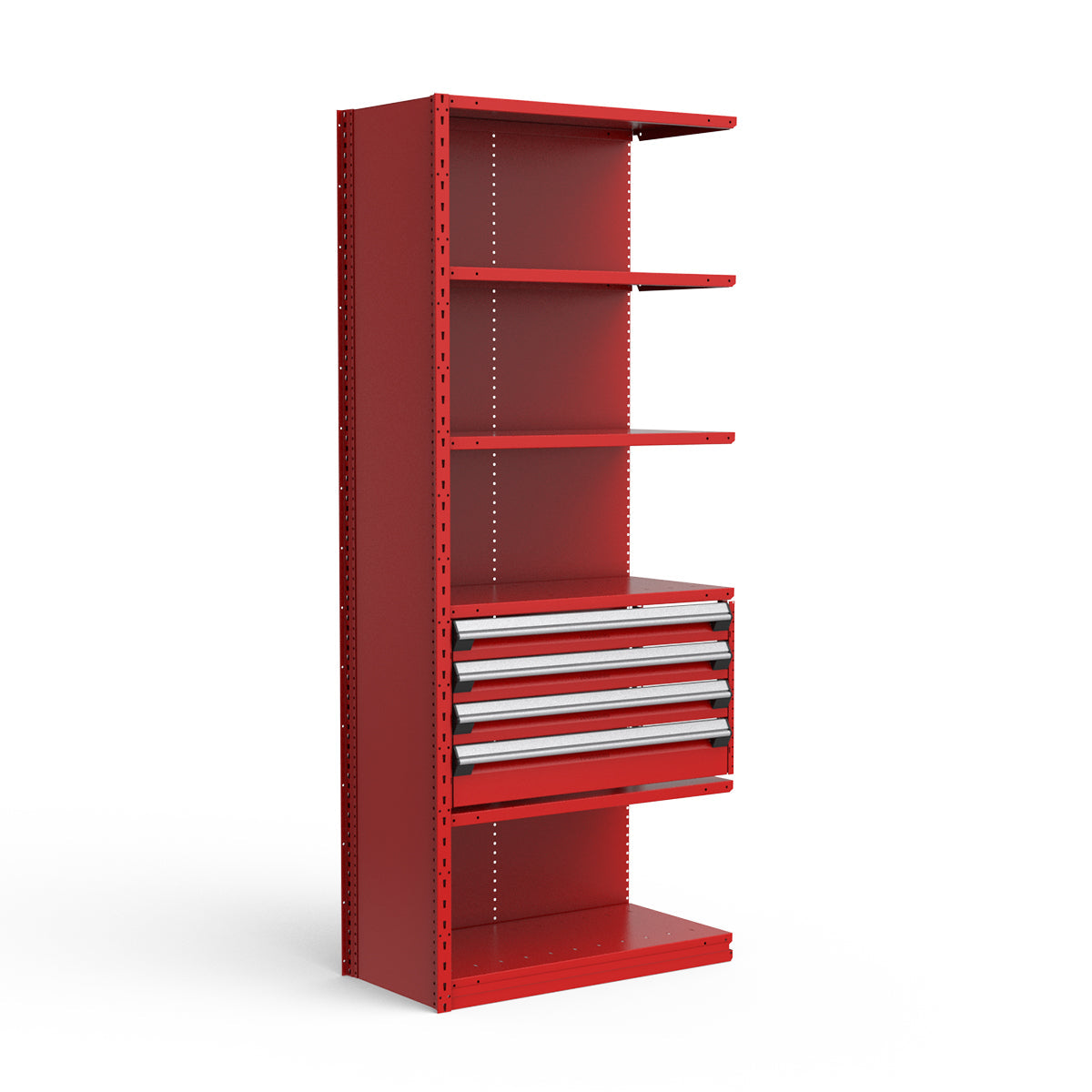 Shelving with Drawers - 18"H Drawer Bank - 4 drawers (Add-On)