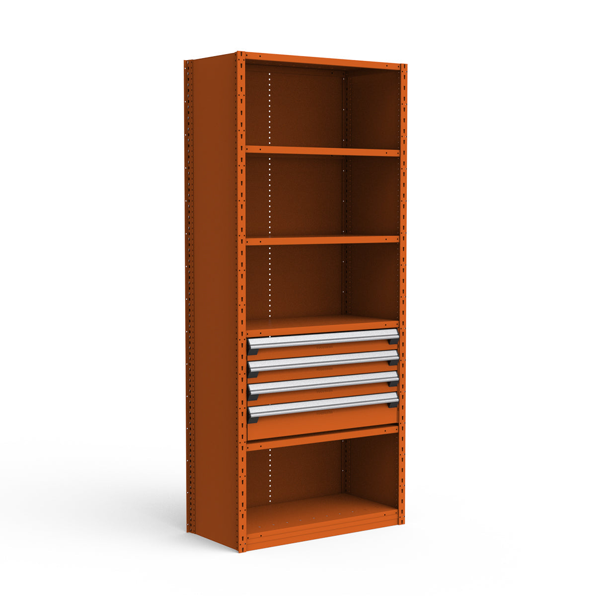 Shelving with Drawers - 18"H Drawer Bank - 4 drawers (Starter)