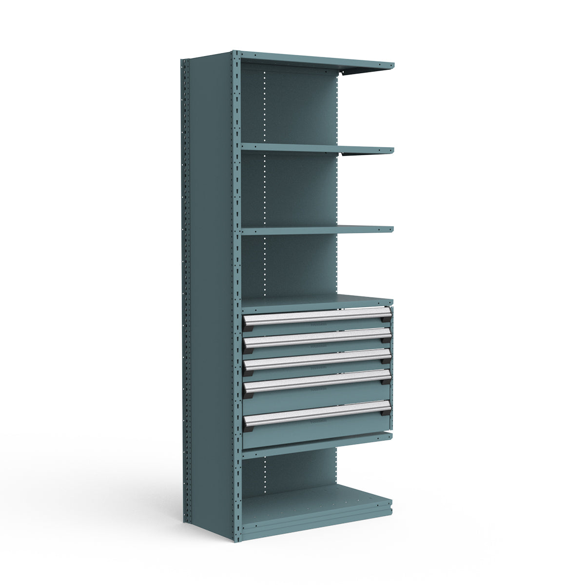 Shelving with Drawers - 24"H Drawer Bank - 5 drawers (Add-On)