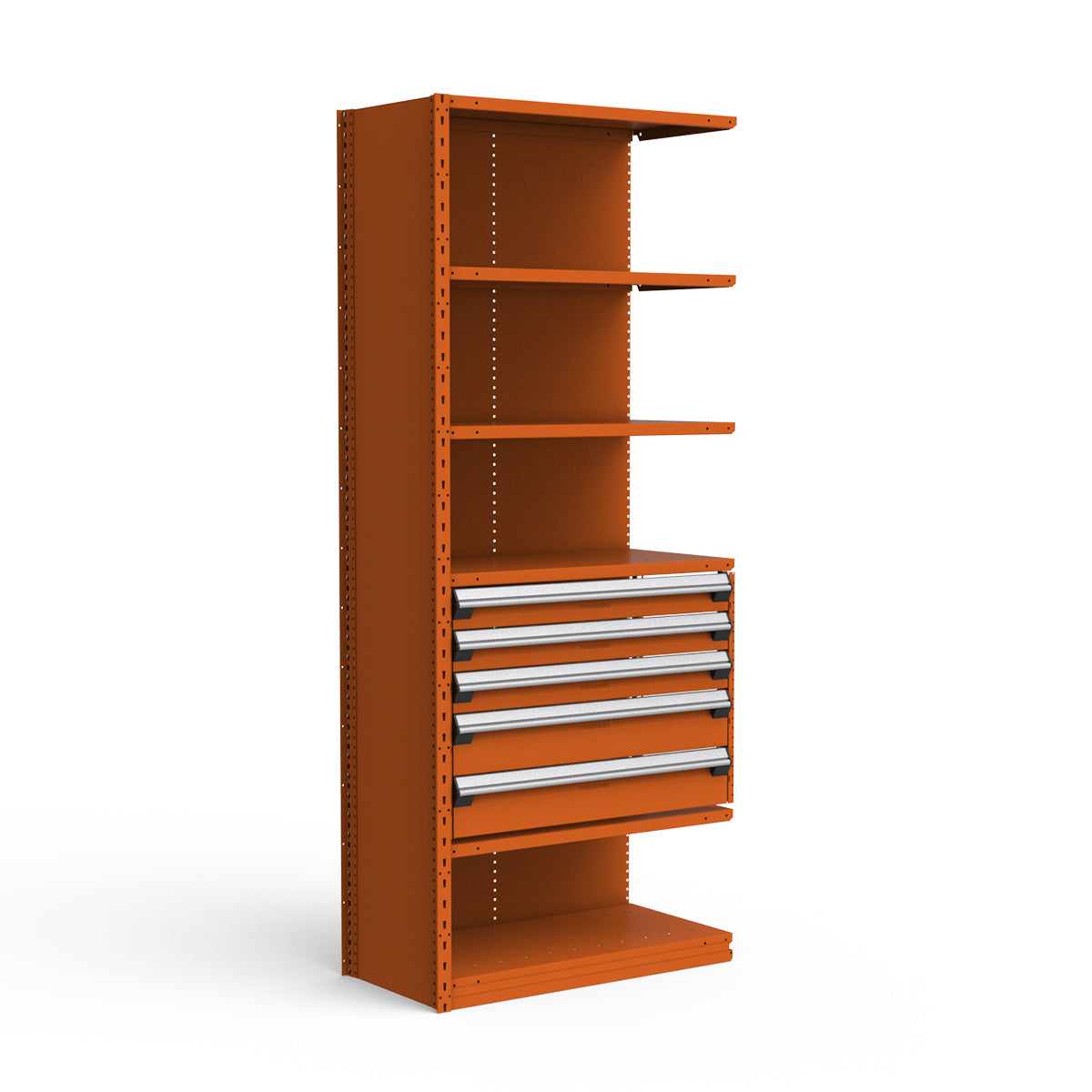 Shelving with Drawers - 24"H Drawer Bank - 5 drawers (Add-On)