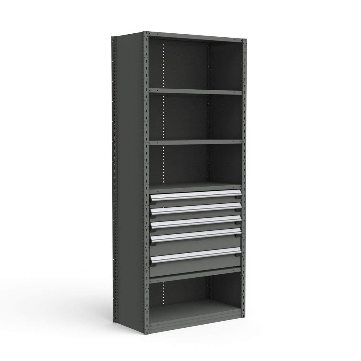 Shelving with Drawers - 24"H Drawer Bank - 5 drawers (Starter)