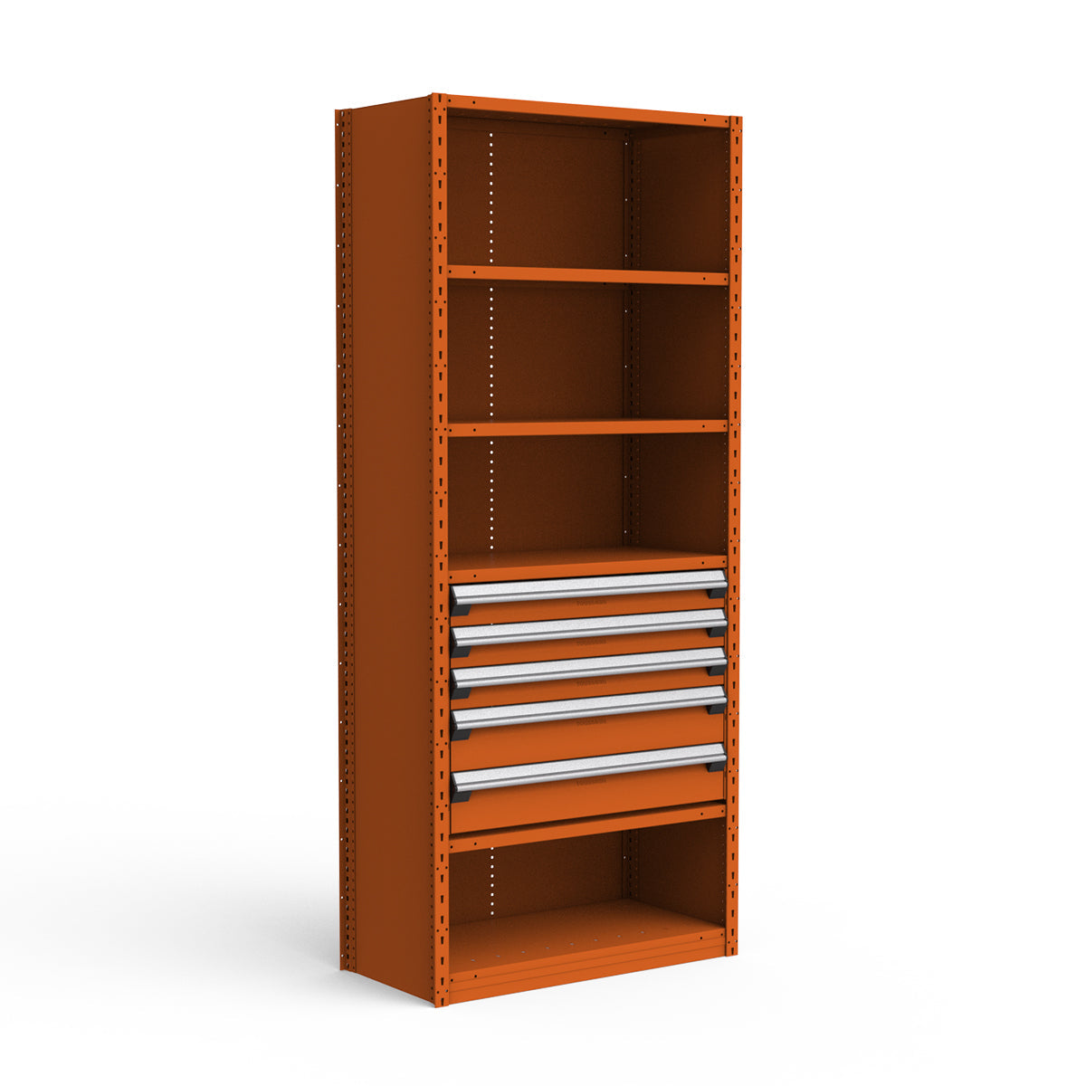 Shelving with Drawers - 24"H Drawer Bank - 5 drawers (Starter)