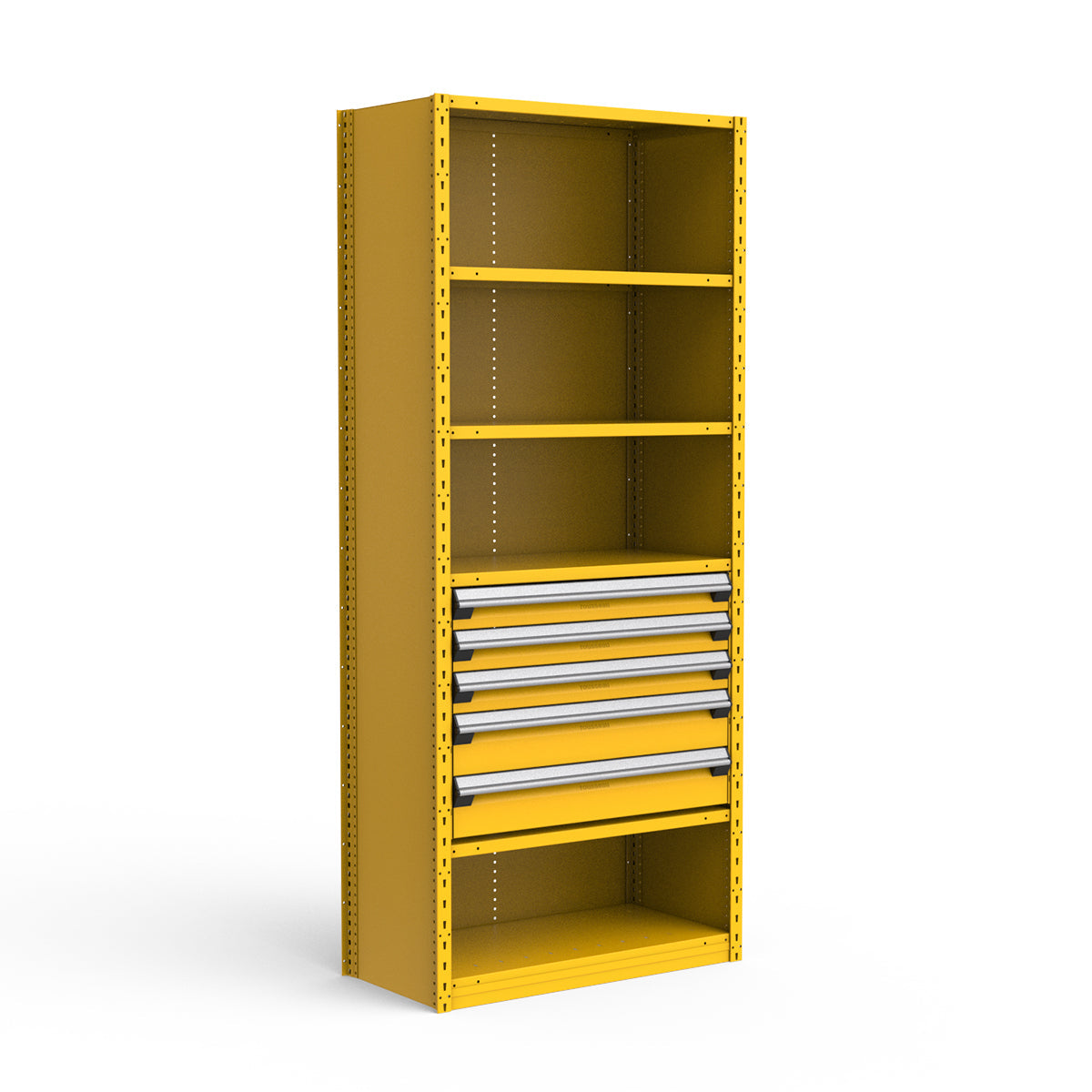 Shelving with Drawers - 24"H Drawer Bank - 5 drawers (Starter)