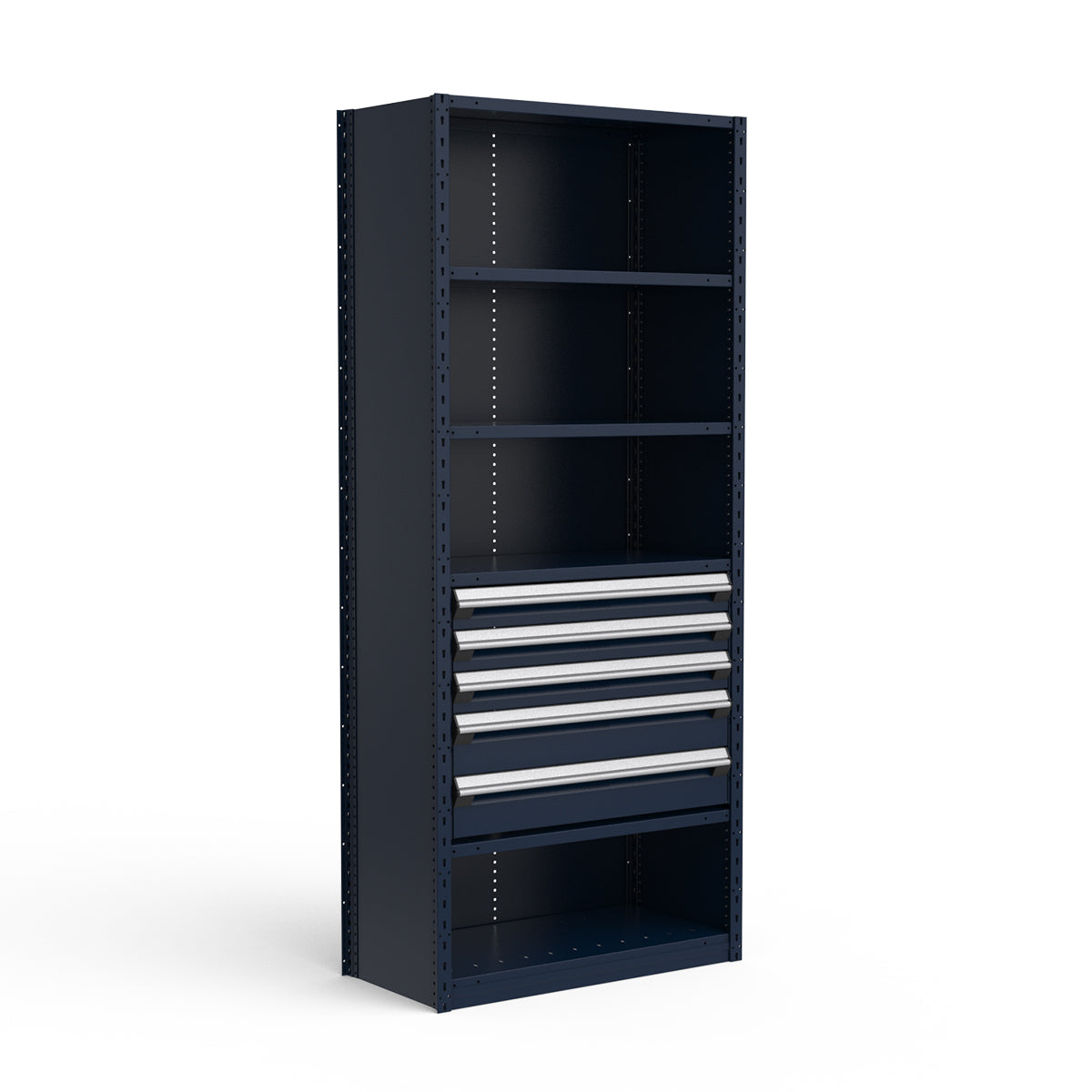 Shelving with Drawers - 24"H Drawer Bank - 5 drawers (Starter)