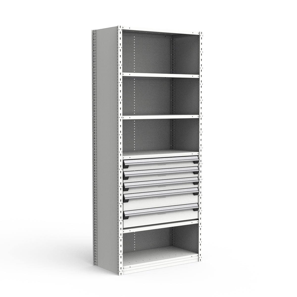 Shelving with Drawers - 24"H Drawer Bank - 5 drawers (Starter)