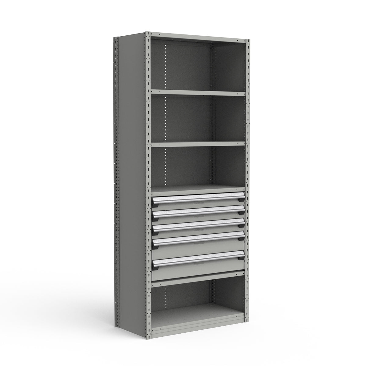 Shelving with Drawers - 24"H Drawer Bank - 5 drawers (Starter)
