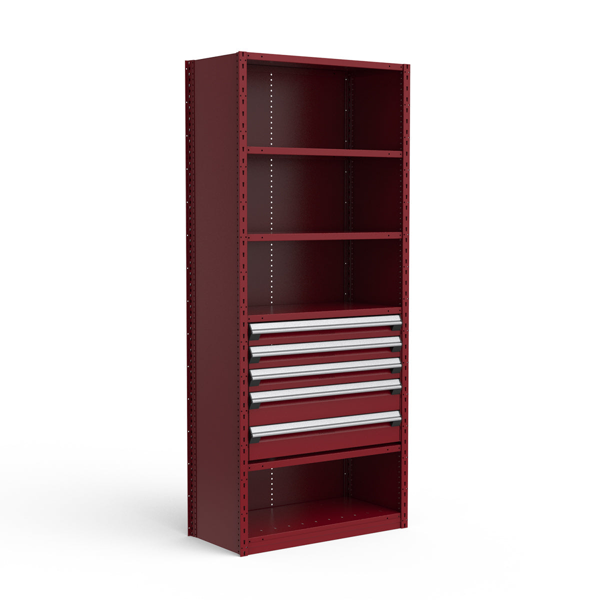 Shelving with Drawers - 24"H Drawer Bank - 5 drawers (Starter)
