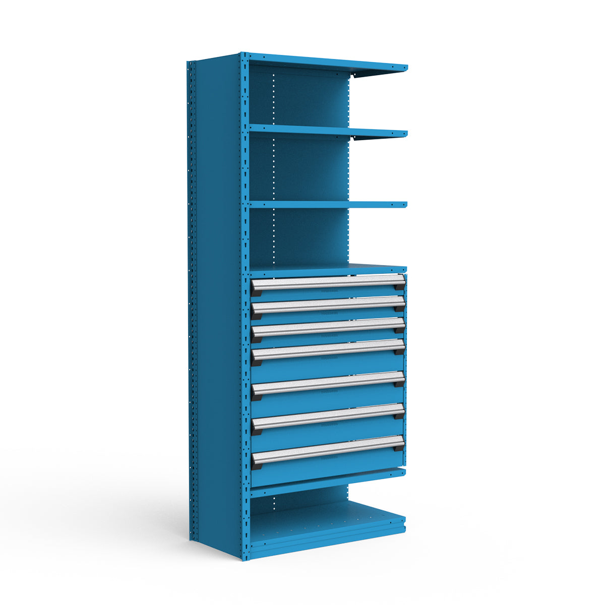 Shelving with Drawers - 36"H Drawer Bank - 7 drawers (Add-On)
