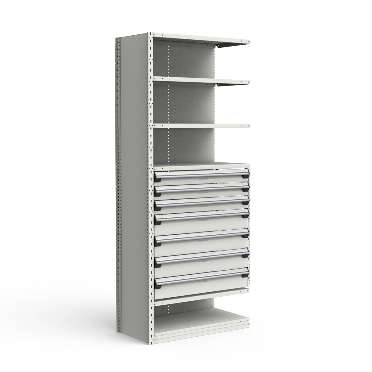 Shelving with Drawers - 36"H Drawer Bank - 7 drawers (Add-On)