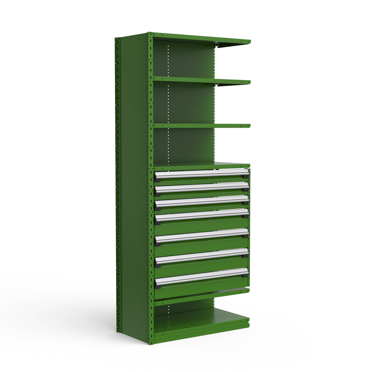 Shelving with Drawers - 36"H Drawer Bank - 7 drawers (Add-On)