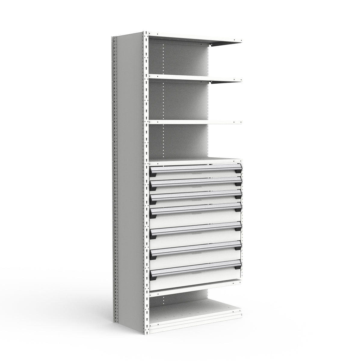 Shelving with Drawers - 36"H Drawer Bank - 7 drawers (Add-On)