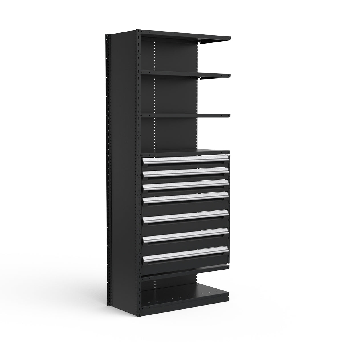Shelving with Drawers - 36"H Drawer Bank - 7 drawers (Add-On)