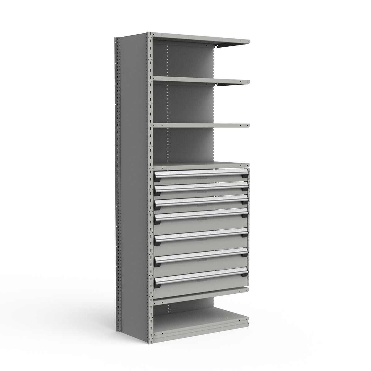 Shelving with Drawers - 36"H Drawer Bank - 7 drawers (Add-On)