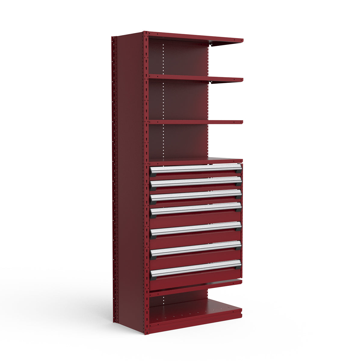 Shelving with Drawers - 36"H Drawer Bank - 7 drawers (Add-On)