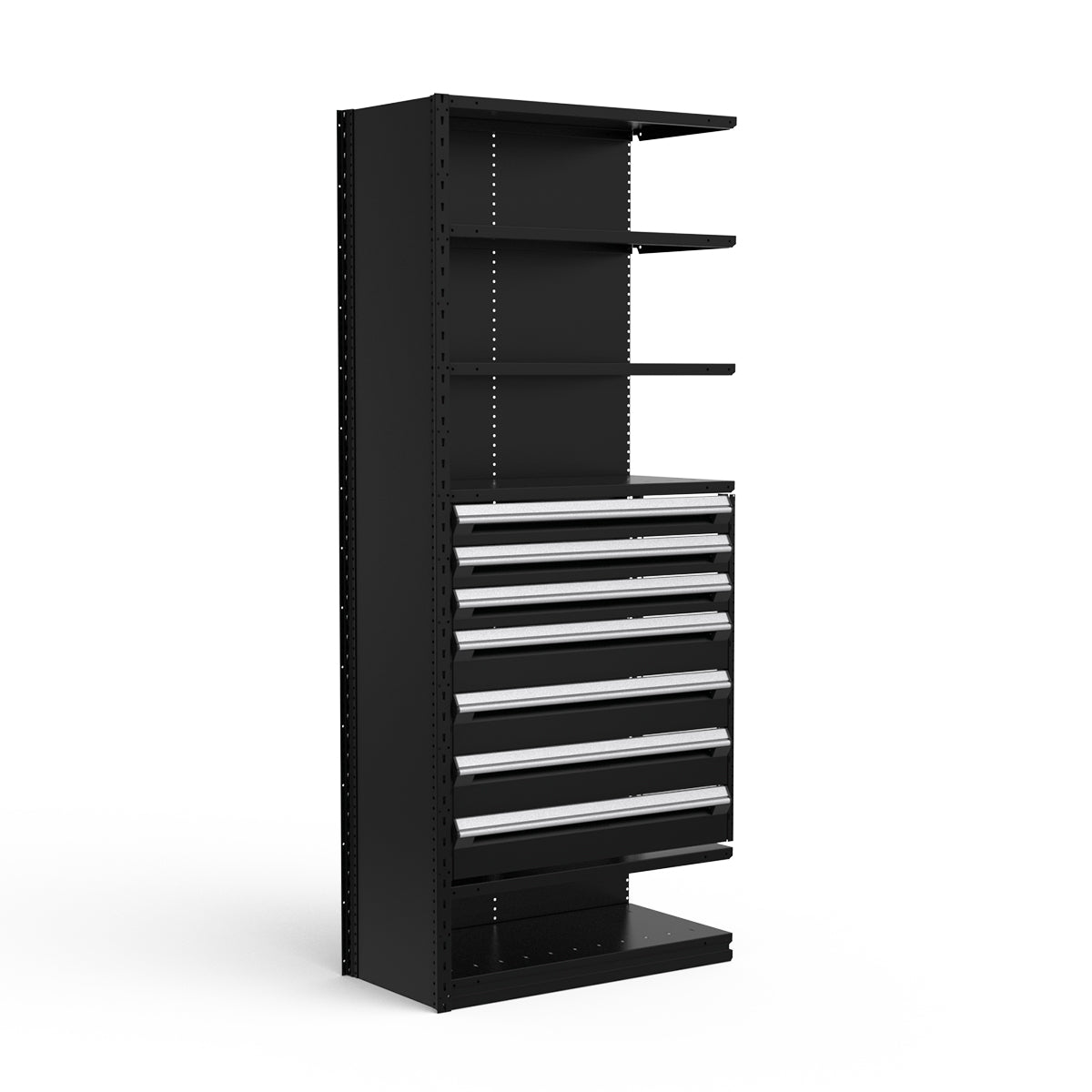 Shelving with Drawers - 36"H Drawer Bank - 7 drawers (Add-On)