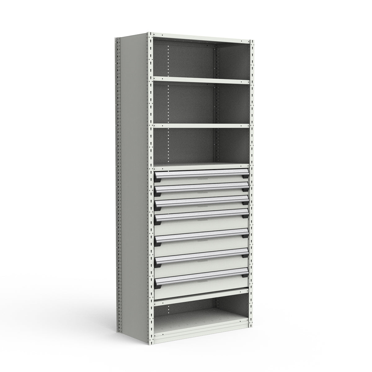 Shelving with Drawers - 36"H Drawer Bank - 7 drawers (Starter)