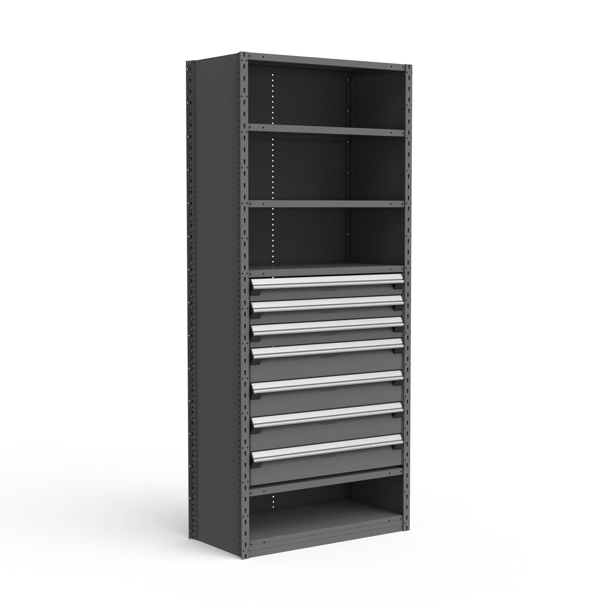 Shelving with Drawers - 36"H Drawer Bank - 7 drawers (Starter)