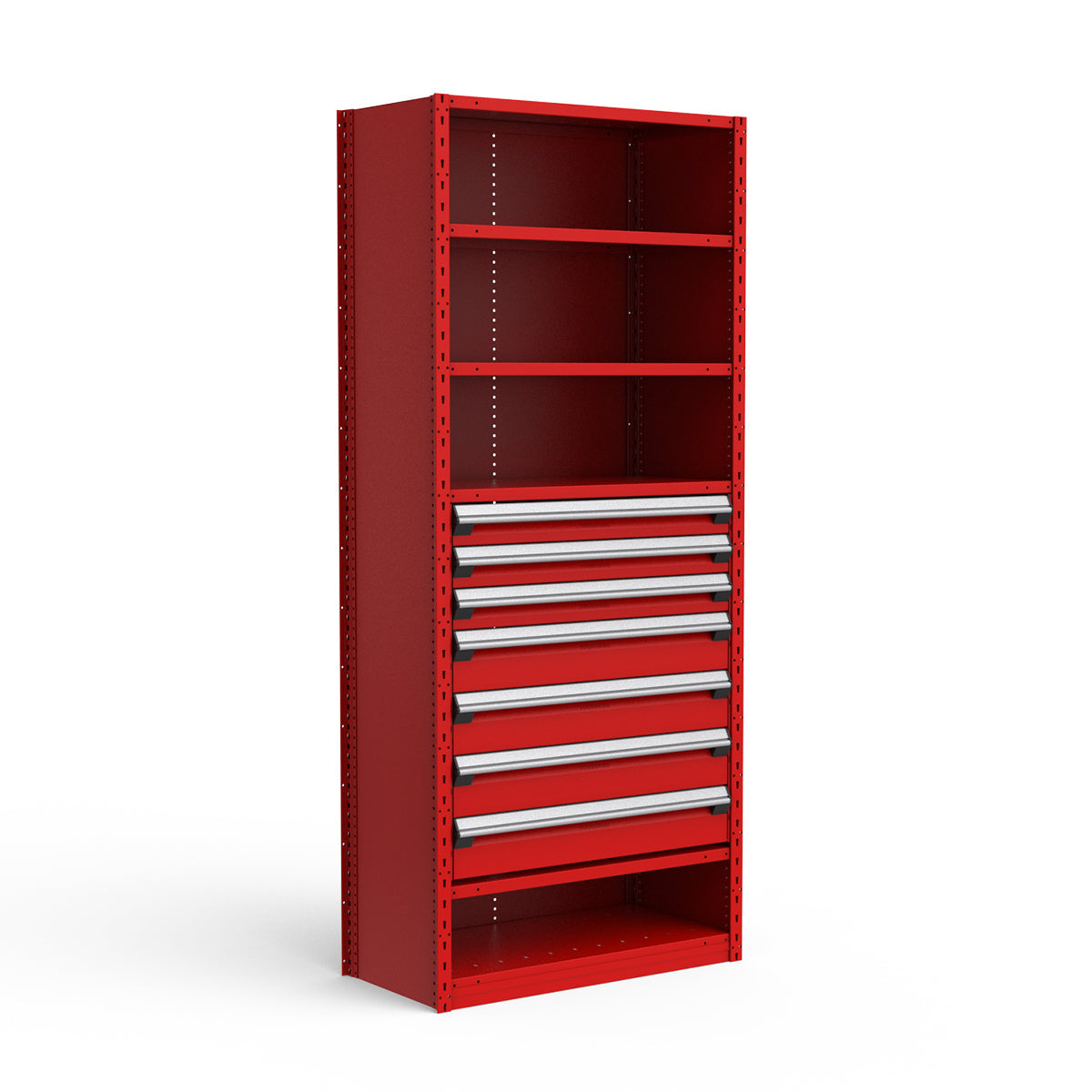 Shelving with Drawers - 36"H Drawer Bank - 7 drawers (Starter)