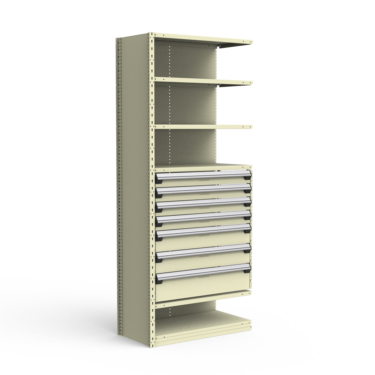 Shelving with Drawers - 36"H Drawer Bank - 7 drawers (Add-On)