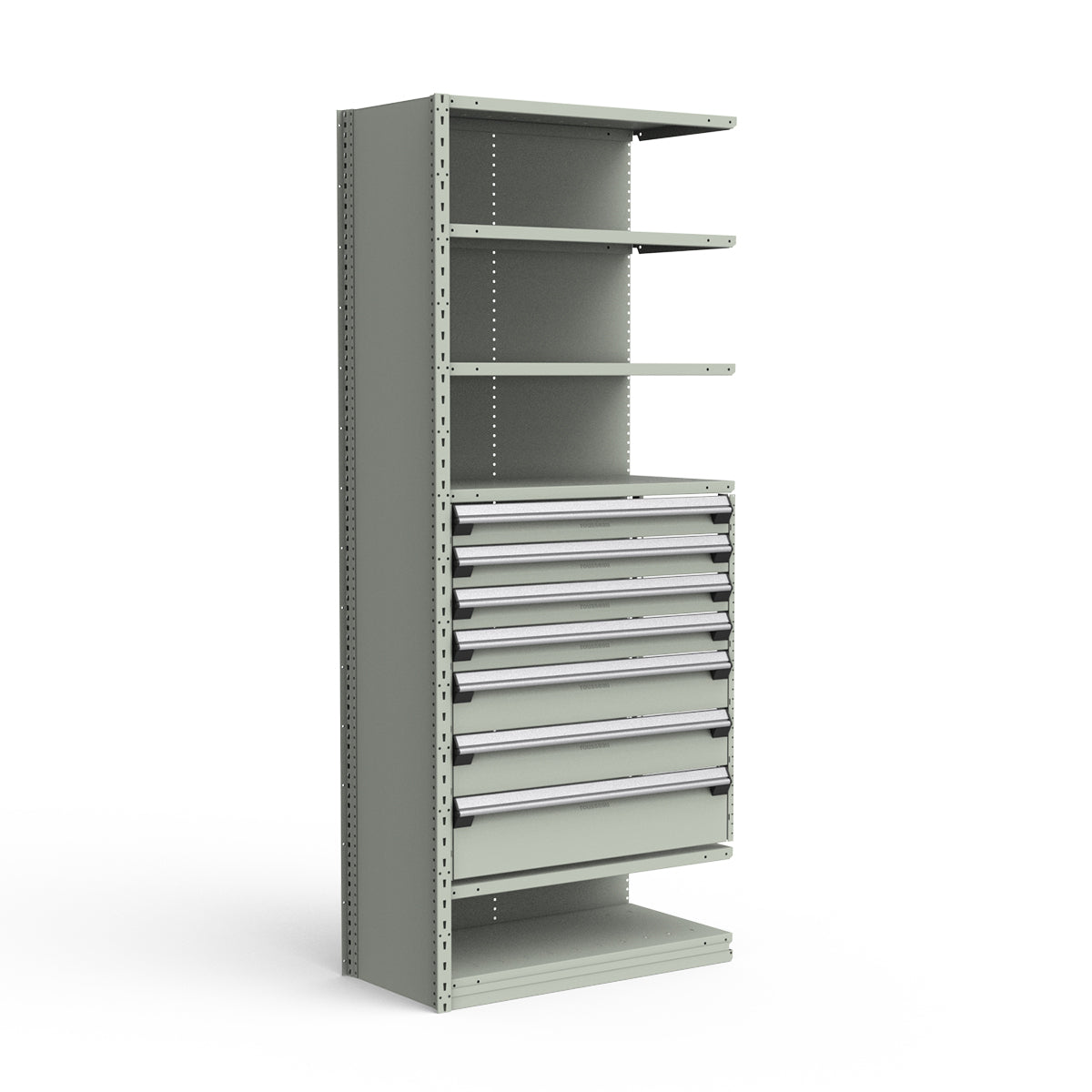 Shelving with Drawers - 36"H Drawer Bank - 7 drawers (Add-On)